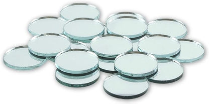 1 inch Small Mini Round Craft Mirrors Bulk 100 Pieces Mirror Mosaic Tiles