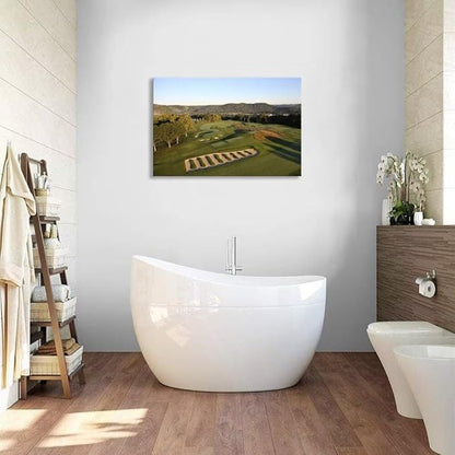 Oakmont Country Club Golf Courses Wall Art for Living Room Bedroom Bathroom Home Decorations Golf Art Golf Course Picture Poster Framed Artwork Canvas Prints Ready to Hang(18''H x 24''W)
