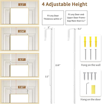 Door Mirror, Over The Door Full Length Mirror, 48"x14" Hanging Mirrors for Bedroom, Living Room, Entryway, Dorm, Gold