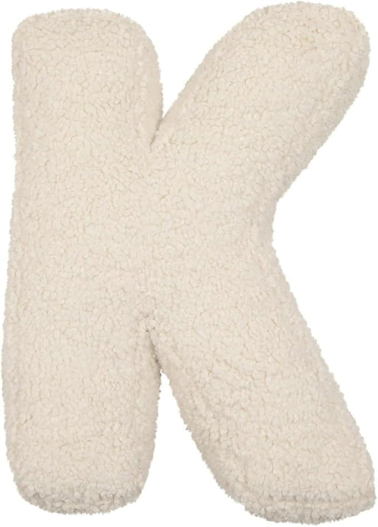 Letter Pillow English Letter Plush Pillow Cozy Lambswool Initial Throw Pillow Alphabets Letter Decorative Cushion Comforting Huggable Stuffed Cushion for Bedroom Sofa（15.7 * 13.8 * 3.9 in）
