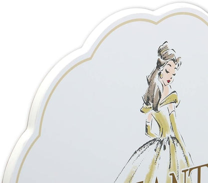 Open Road Brands Disney Princess Belle Enchanted Beauty Wood Wall Decor - Elegant Beauty and the Beast Wall Art for Home or Office