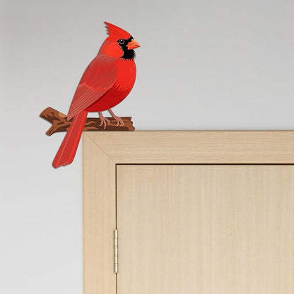 COLOR VALLEY ART Cardinal Door Topper Wall Decor, Wooden Branch Design, 9.8 x 9 inches, Hummingbird Corner Frame Decoration (2Pcs Hummingbirds)
