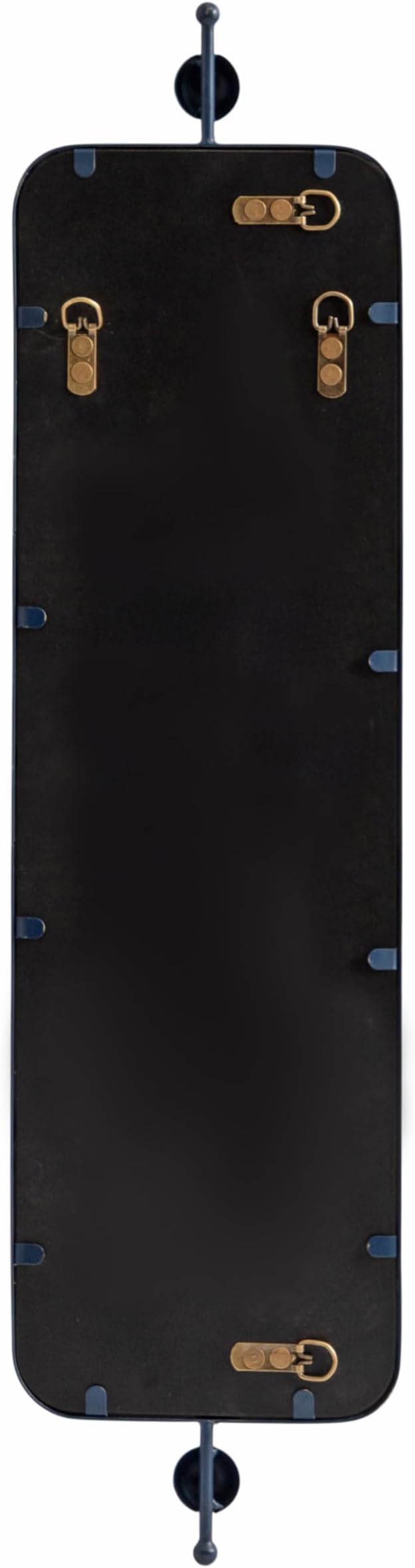 Kate and Laurel Kasota Traditional Slim Panel Wall Mirror, 9 x 36, Navy Blue, Vintage Tall Mirror for Use as Versatile Entryway or Bedroom Wall Decor