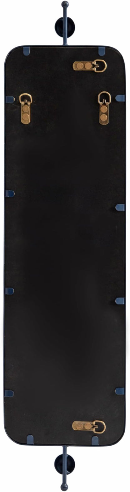 Kate and Laurel Kasota Traditional Slim Panel Wall Mirror, 9 x 36, Navy Blue, Vintage Tall Mirror for Use as Versatile Entryway or Bedroom Wall Decor
