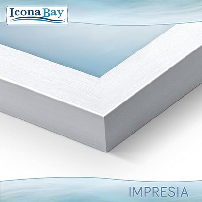 Icona Bay 5x7 Picture Frame Set (White, 10 Pack), Simple Modern Design, Table Top Kickstand and Wall Hanging Hooks Included, Impresia Collection