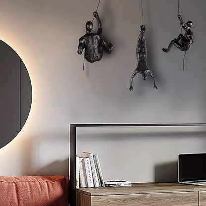 Climbing Men Wall Art Decor Sculpture,Nordic Modern Simplicity Decorative Wall Art, Climbing Man Sculptures,Home & Office Climber Gifts