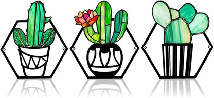 Fanjashn 3 Pcs Metal Flowers Wall Decor, Green Metal Floral Wall Arts for Modern Farmhouse Decor, Living Room, Bathroom, Bedroom, Office, Kitchen and Dining Room