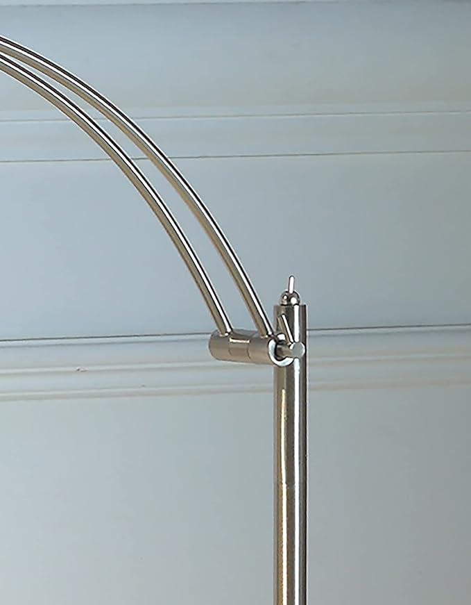 Ore International HBL2315 54" in Tinsley Silver Integrated Led Task Floor Lamp