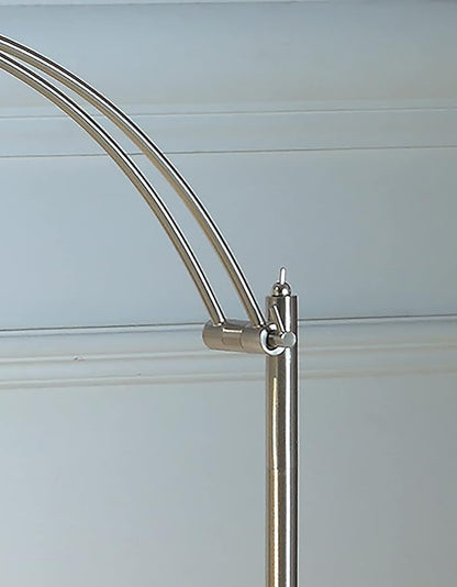 Ore International HBL2315 54" in Tinsley Silver Integrated Led Task Floor Lamp