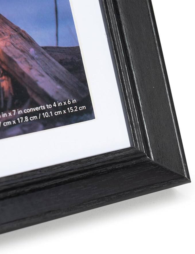 11x14 Picture Frame Black, Display 11x14 without Mat or 8x10 with Mat, Wall Gallery Photo Frames