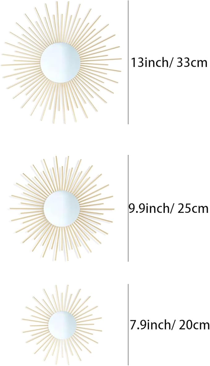 AIM & GGKK Gold Metal Wall Decor, Set of 3 Modern Metal Wall Art for Living Room, Minimalist Contemporary Gold Decor for Bedroom, Boho Accent Home Decoration
