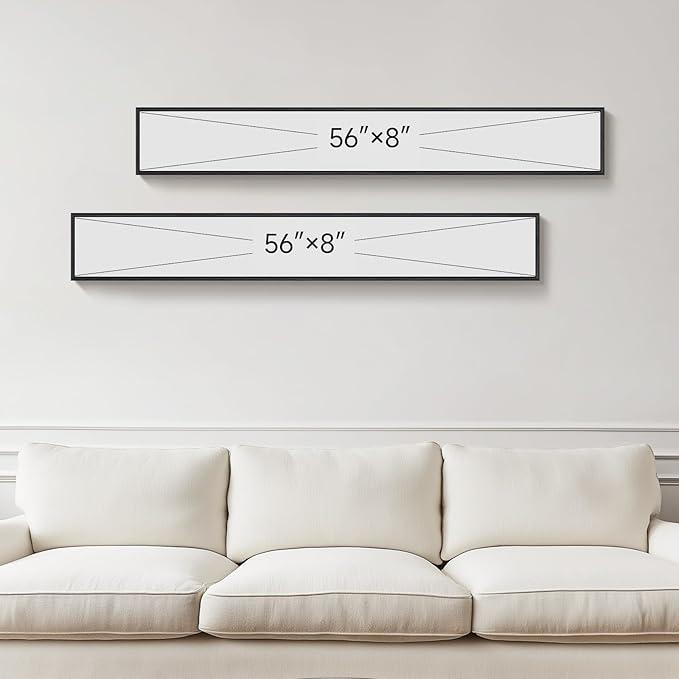Long Narrow Framed Neutral Abstract Vertical Wall Art Set, 2 Piece Modern Canvas Prints Paintings Artwork for Walls, Beige and Brown Minimalist Pictures for Hallway Entryway Living Room Bedroom Decor