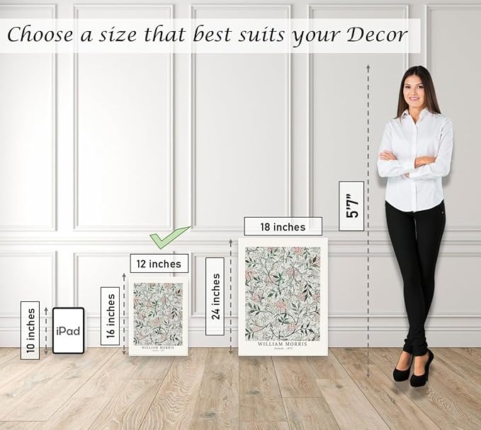 Induslyfe Framed Sage Green Vintage Wall Art Canvas Decor Set of 3, Matisse Prints Posters Mid Century Modern Art, Aesthetic Floral Botanical Wall Art for Bedroom, Living Room, Bathroom 12x16
