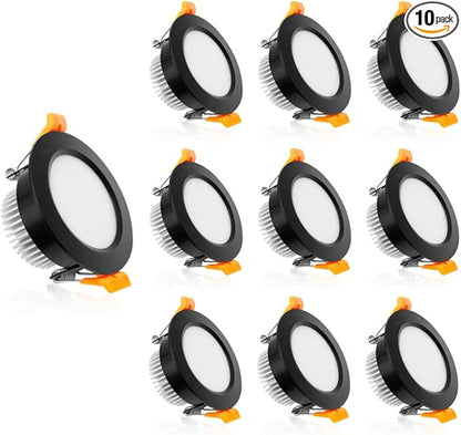 2 Inch LED Recessed Lighting, Dimmable Downlight 3W(35W Halogen Equivalent), CRI80, 3000K Warm White Ceiling Light with LED Driver(10 Pack)