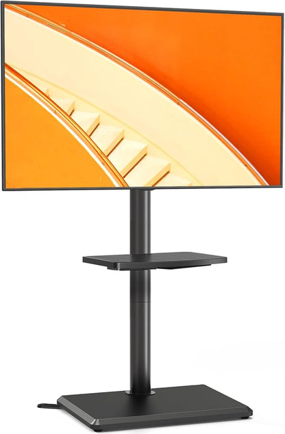 TVON Floor TV Stand with Mount for Most 32-65 Inch Flat/Curved TVs up to 88 lbs, Height Adjustable TV Mount Stand with Wood Base, Swivel TV Stand for Bedroom, Corner & Living Room, Max VESA 400x400mm