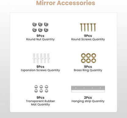 pertetey Home Gym Mirror, 71X32 Inch(1Pack) Large Frameless Tempered Glass Full Body Wall Mounted Mirror for Gym, Yoga, Exercise, Dance Studio