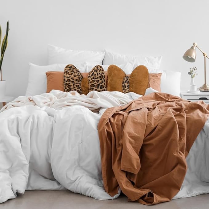 2 Pack Cute Leopard Print Bow Throw Pillows Furry Cheetah Bownote Plush Pillow Decor Bow Lumbar Suffed Pillow for Home Living Room Bedroom Bed Couch Cushion