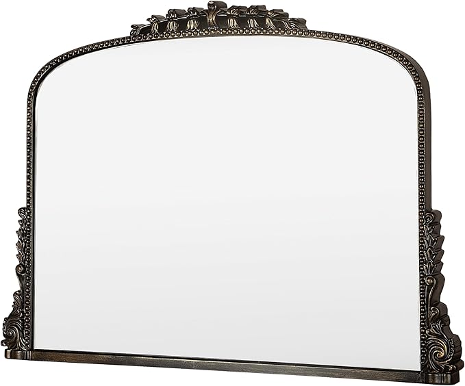 SHYFOY Antique Black-Gold Mirrors for Wall Decor Baroque Scalloped Top, Vintage Wall Mirror Decorative Mirrors for Living Room Entryway Bathroom Powder Room, 23"X36" Wide Version