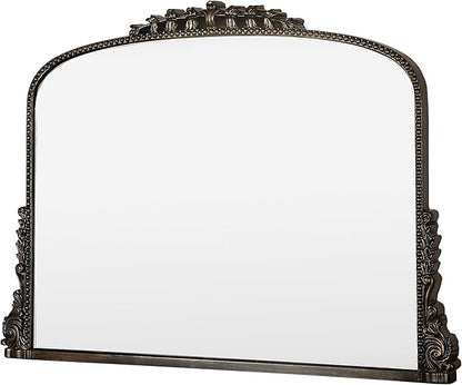 SHYFOY Antique Black-Gold Mirrors for Wall Decor Baroque Scalloped Top, Vintage Wall Mirror Decorative Mirrors for Living Room Entryway Bathroom Powder Room, 23"X36" Wide Version