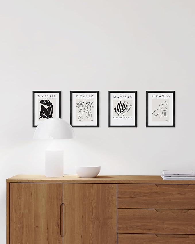 HAUS AND HUES 6x8 Black Metal Picture Frames - Premium Aluminum, Vertical Hanging, Easel Back for Tabletop, Home, Office (Set of 15)