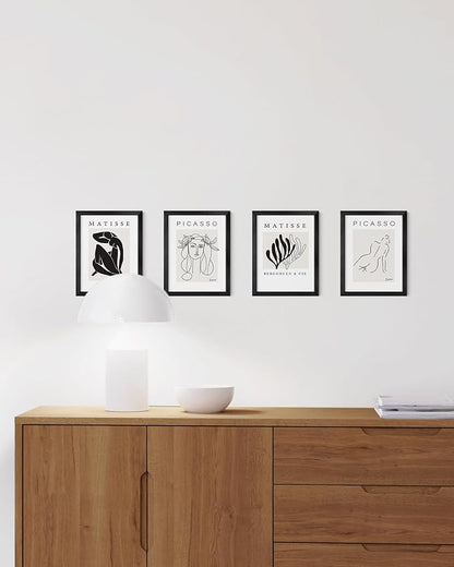 HAUS AND HUES 6x8 Black Metal Picture Frames - Premium Aluminum, Vertical Hanging, Easel Back for Tabletop, Home, Office (Set of 15)