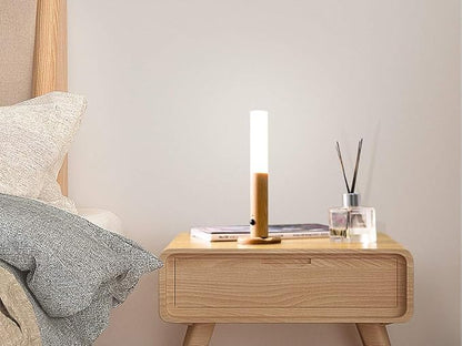 Motion Sensor Night Light, Motion Activated Night Light,Wall Lights Battery Operated,Rechargeable Wall Lights,Suitable for Kids Bathroom，Corridors, Closet ，Stairs (White Ash Wood 1PC)