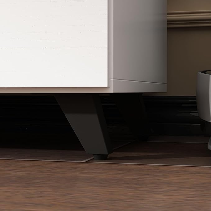 Modern TV Console Extendable Media Console, Adjustable Length, Contemporary Entertainment Center with Drawers and Legs, for Living Room White and Black (95”-133.9”W x 15.2”D x 13.1”H)