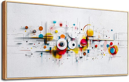 ERQINHUA Abstract Canvas Wall Decor Living Room Boho Wall Art For Bedroom Office Decorations Geometric Paintings Minimalism Wall Pictures Artwork Modern Home Decor Aesthetics Wood Framed 30x60 In