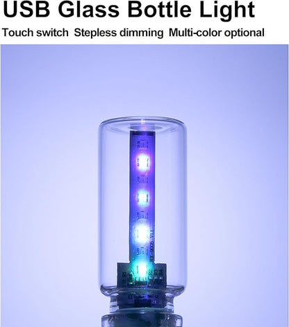 Touch Control Retro USB Night Light, Touch Adjustment Lights,Plug in USB Auto Night Light, Mini LED Bulb for Car, Camping, Gift, Party, Holiday Decoration, Bedroom, Desktop (905, 903)