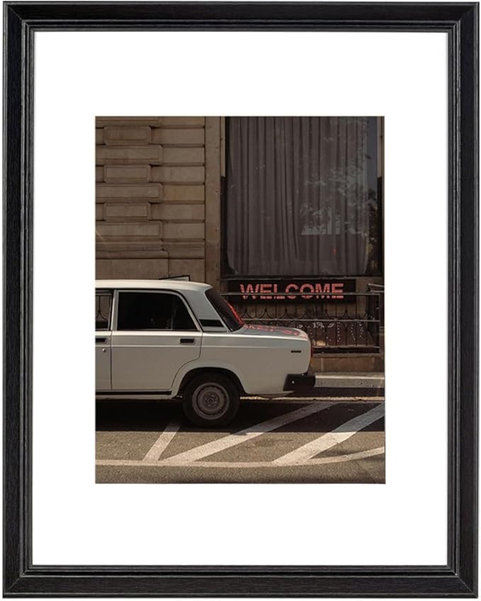 11x14 Picture Frame Black, Display 11x14 without Mat or 8x10 with Mat, Wall Gallery Photo Frames