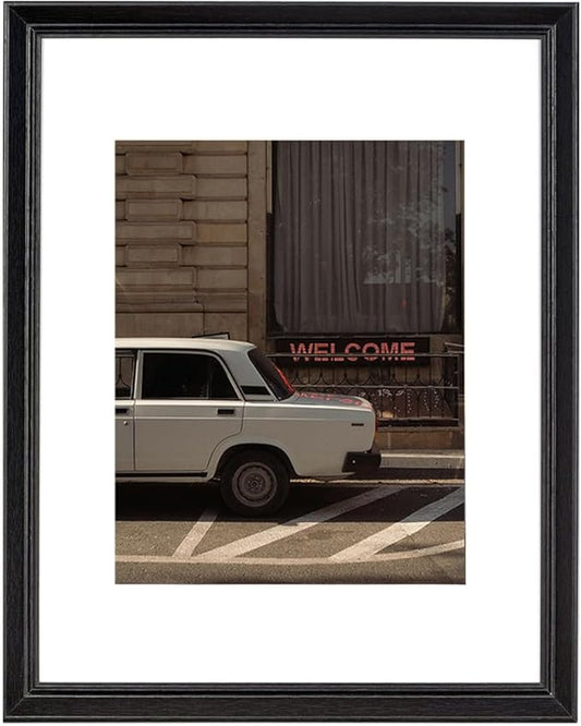 11x14 Picture Frame Black, Display 11x14 without Mat or 8x10 with Mat, Wall Gallery Photo Frames