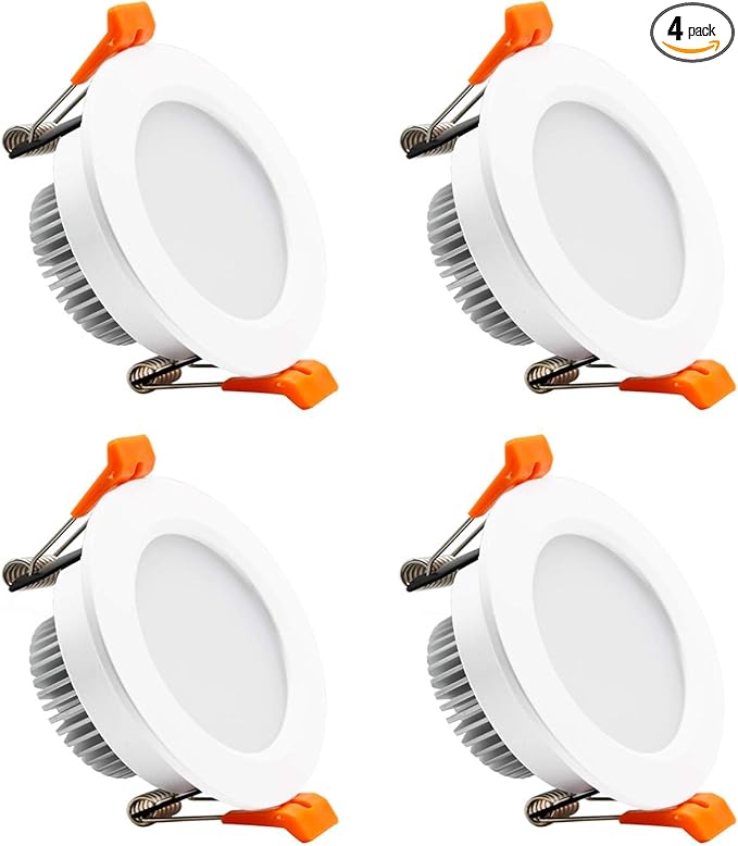 2 Inch LED Recessed Lighting, Dimmable Downlight 3W(35W Halogen Equivalent), CRI80, 4000K Natural White Ceiling Light with LED Driver (4 Pack)
