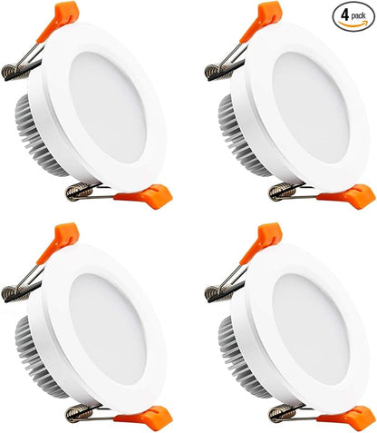 2 Inch LED Recessed Lighting, Dimmable Downlight 3W(35W Halogen Equivalent), CRI80, 4000K Natural White Ceiling Light with LED Driver (4 Pack)