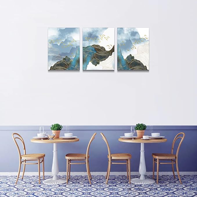 Wall Decor For Living Room Canvas Wall Art For Bedroom Modern Family Bathroom Canvas Art Kitchen Fashion Abstract Pictures Artwork Office Wall Paintings Ready To Hang Home Decoration 12" X 16" 3 Piece