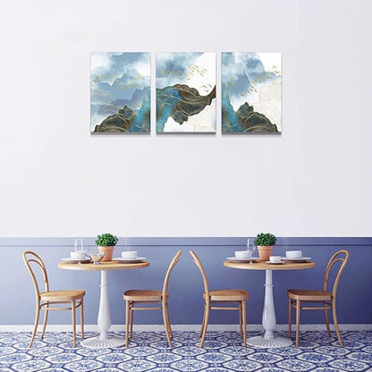 Wall Decor For Living Room Canvas Wall Art For Bedroom Modern Family Bathroom Canvas Art Kitchen Fashion Abstract Pictures Artwork Office Wall Paintings Ready To Hang Home Decoration 12" X 16" 3 Piece