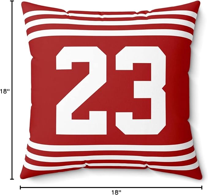Throw Pillow 18" x 18" Soft Plush Number Stripes Pillow Gifts for San Francisco