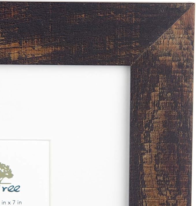 brown 5x7 Picture Frame set of 3,Display 5x7 without Mat or 4x6 with Mat