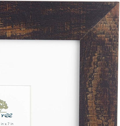 brown 5x7 Picture Frame set of 3,Display 5x7 without Mat or 4x6 with Mat