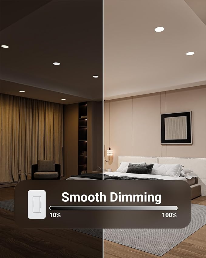 Sunco 12 Pack Recessed Lighting 6 Inch LED, Canless Ceiling Lights Slim with Junction Box, 1200 LM, 14W (100W Equivalent), 6000K Daylight Deluxe, Dimmable, Wafer Thin, 50000 Lifetime Hours ETL.