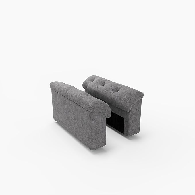 Oversized Modular Sectional Sofa with Storage, Modern Deep Seat Cloud Couch for Living Room, L-Shaped Large Sectional Couch, Only Armrest, Gray