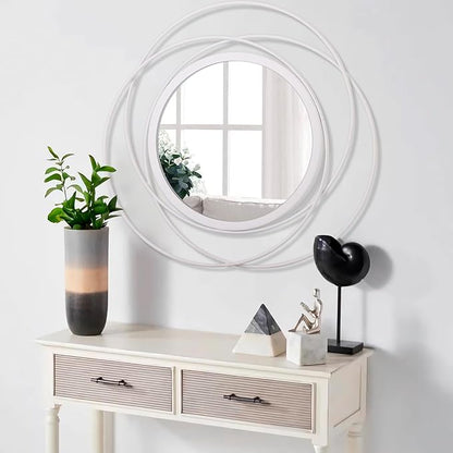 24 Inches Decorative Wall Round Mirror for Home Decor for Living Room, Bathroom, Bedroom, Washrooms Modern Circle Mirror with Metal Frame