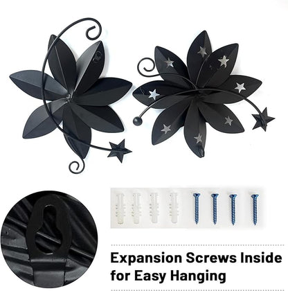 LIFFY Metal Leaf Wall Art (Black & Gold 2)