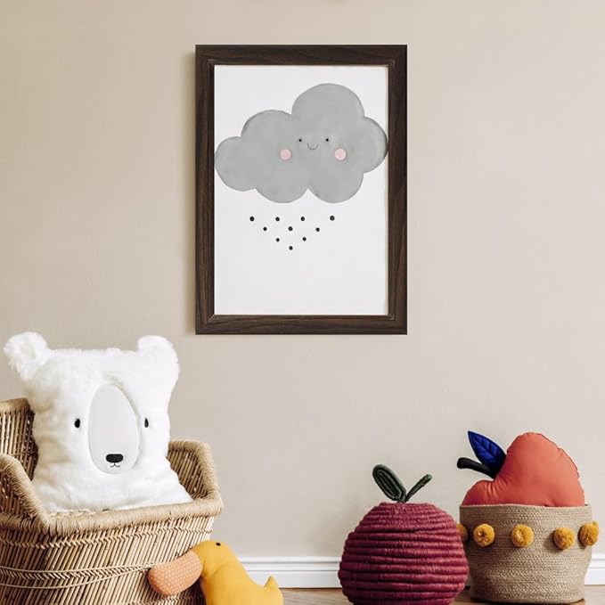 KTKDE 12x15 Picture Frame,Display Pictures 9 x12 with Mat or 12x15 Without, Tempered Glass,15 by 12 Walnut Wooden Frame Wall Gallery Poster Frame best gift
