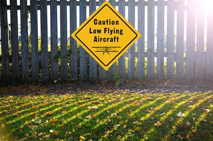Metal Poster Plaque Low Flying Aircraft Airplane Aviation Airport Aviator Pilot Aeroplane Hangar Air Vintage Metal Tin Signs Home Bar Shop Decorations Coffee Sign Gift 12x12 Inch