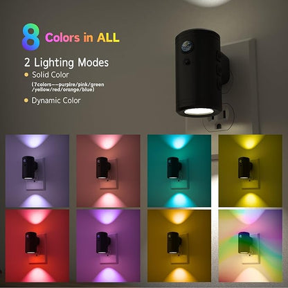LED wall mounted night light, remote control and APP control, multiple light color options, suitable for corridor, bedroom, staircase, bathroom lighting and decorative atmosphere lighting, 4-piece set