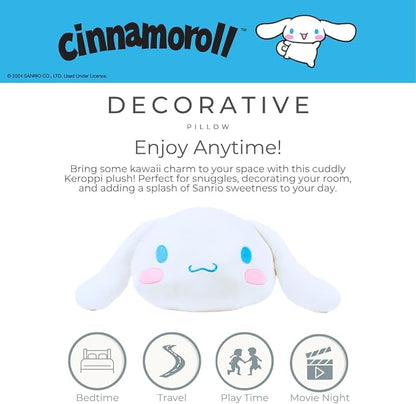 Sanrio Cinnamoroll Bedding Super Soft Plush Decorative Pillow, (100% Officially Licensed Product) by Franco
