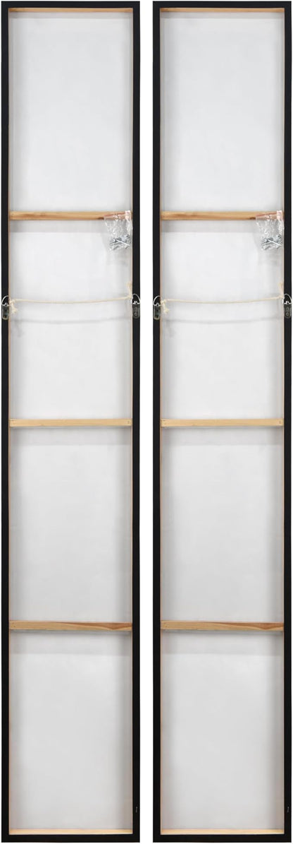 Empire Art Direct Abstract Wall Art Textured Hand Painted Canvas by Martin Edwards, Diptych, 72" x 12" each, Cosmopolitan