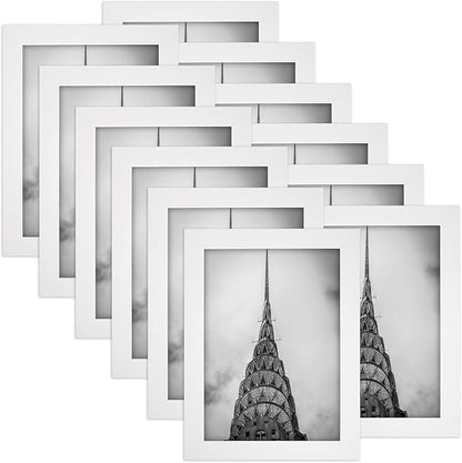 5x7 Picture Frames White Set of 12 for Wall Gallery Collage Photo Frames or Tabletop Display