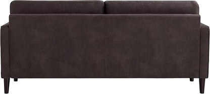 Studio Living® Lexington 75.6" Sofa, Modern Design, Pocket Coil Comfort, Easy Assembly, Faux-Suede Fabric, Charcoal