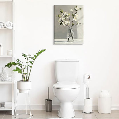 daktenn Floral Canvas Wall Art Bathroom Wall Art Pictures Wall Decor Home Decor Wall Decor for Bedroom Livingroom 18x24 Inches